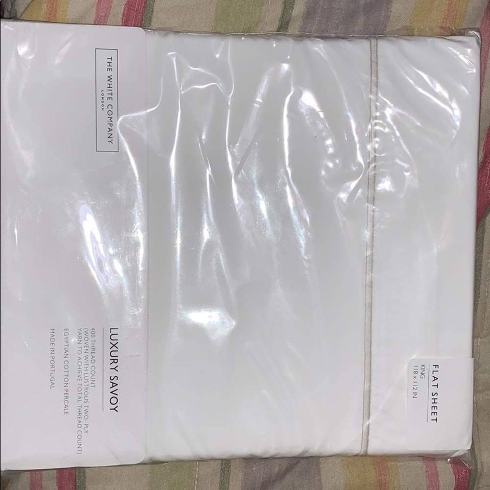 The White Company Luxury Savoy Flat Sheet (King)